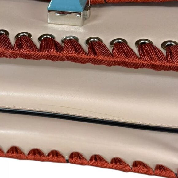 FENDI Shoulder Bag Cross Body leather Chain Canai mini used - Picture 8 of 9